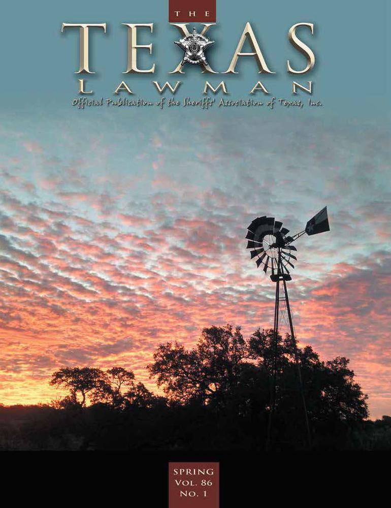 Texas Lawman Magazine Spring 2016 Sunset with windmill